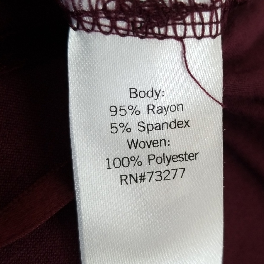 NWT Apt. 9 burgundy embellished tiered hi low tank - Picture 6 of 7